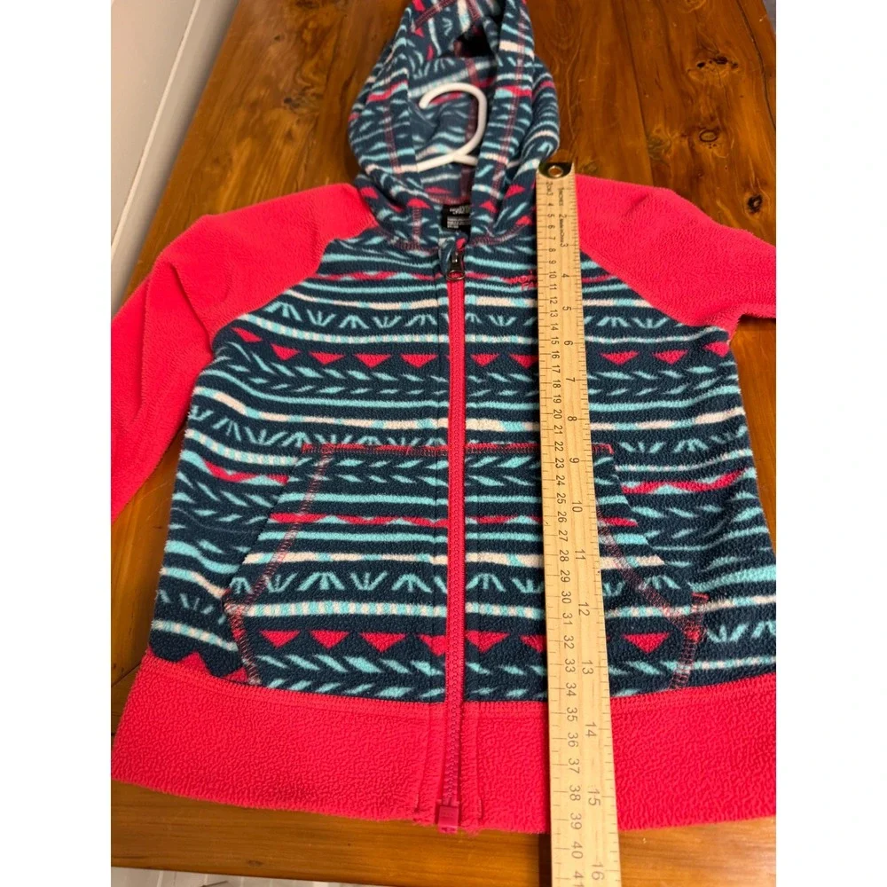 The North Face Toddler Girls‎ Fleece Hoodie Zip Up Jacket 3T Tribal Print Pink